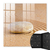 SCHLÜSSELBOX Schwarz 30x30 cm- Türöffnung nach rechts - Ein Stein im Sand - Beige, Metall (30/30/5cm) - TULUP