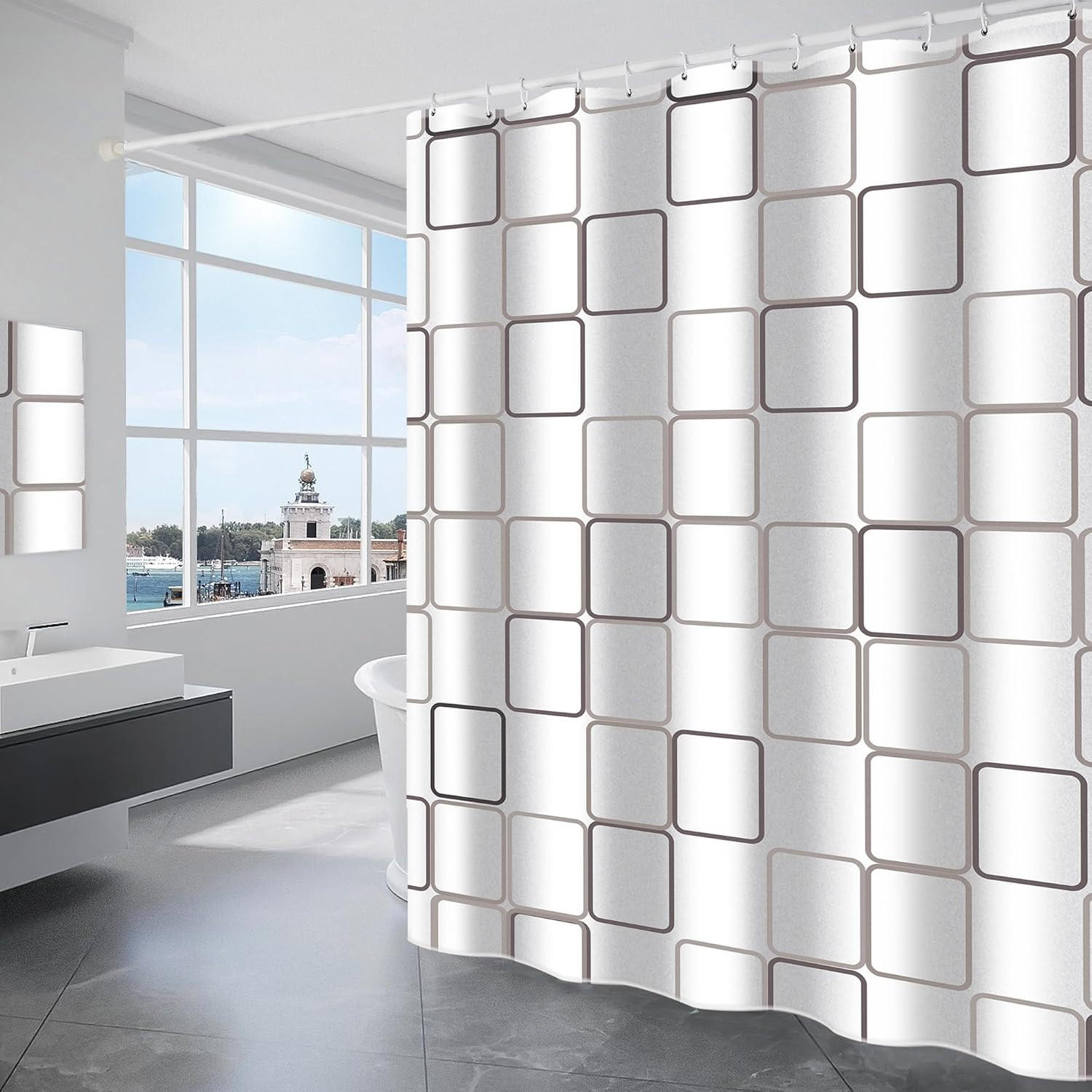 Mcboson Duschvorhang Weiß 180x180 cm