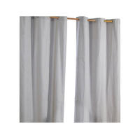 ÖSENVORHANG blickdicht 2er-Set, 137/182 cm - Hellgrau, Textil (137/182cm) - Homescapes