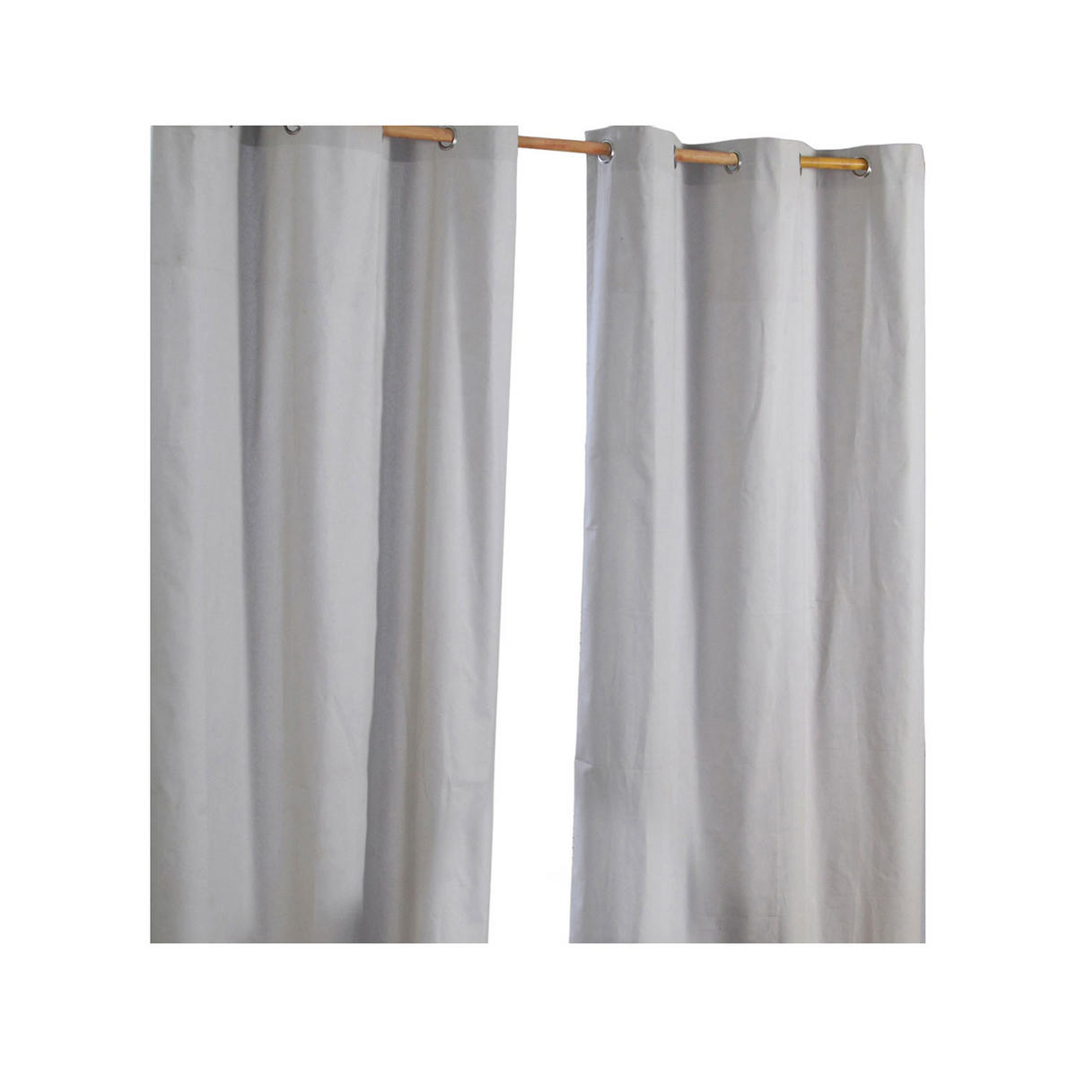 ÖSENVORHANG blickdicht 2er-Set, 137/182 cm - Hellgrau, Textil (137/182cm) - Homescapes