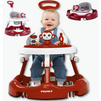 LAUFLERNWAGEN mit Spielset & Bodenmatte Rot - Rot, Kunststoff (70/70cm) - Twinky
