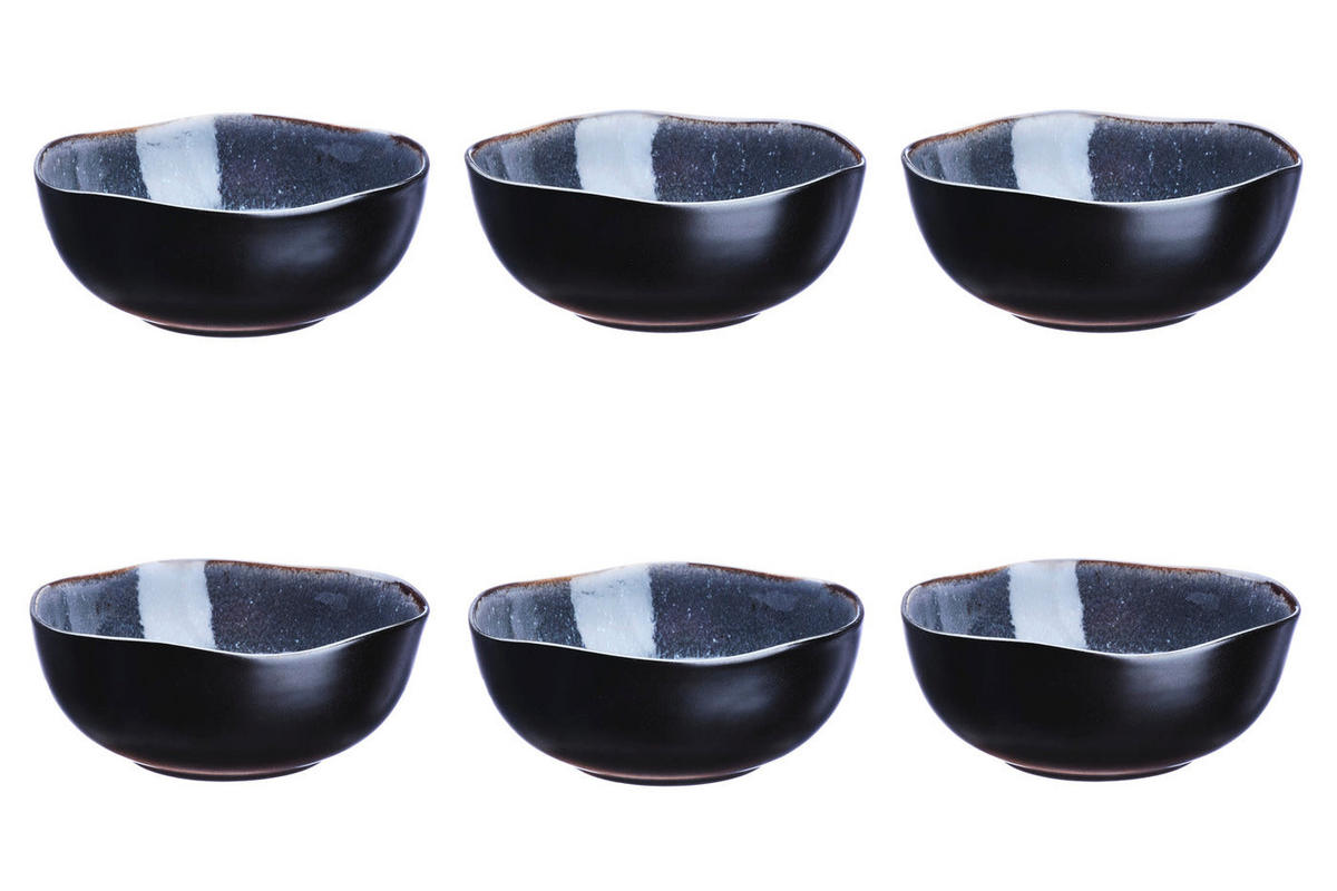 SCHALEN Iris Ø16,5cm - 6er-Set - Nachtblau - Blau, Keramik (16.5cm) - Björn