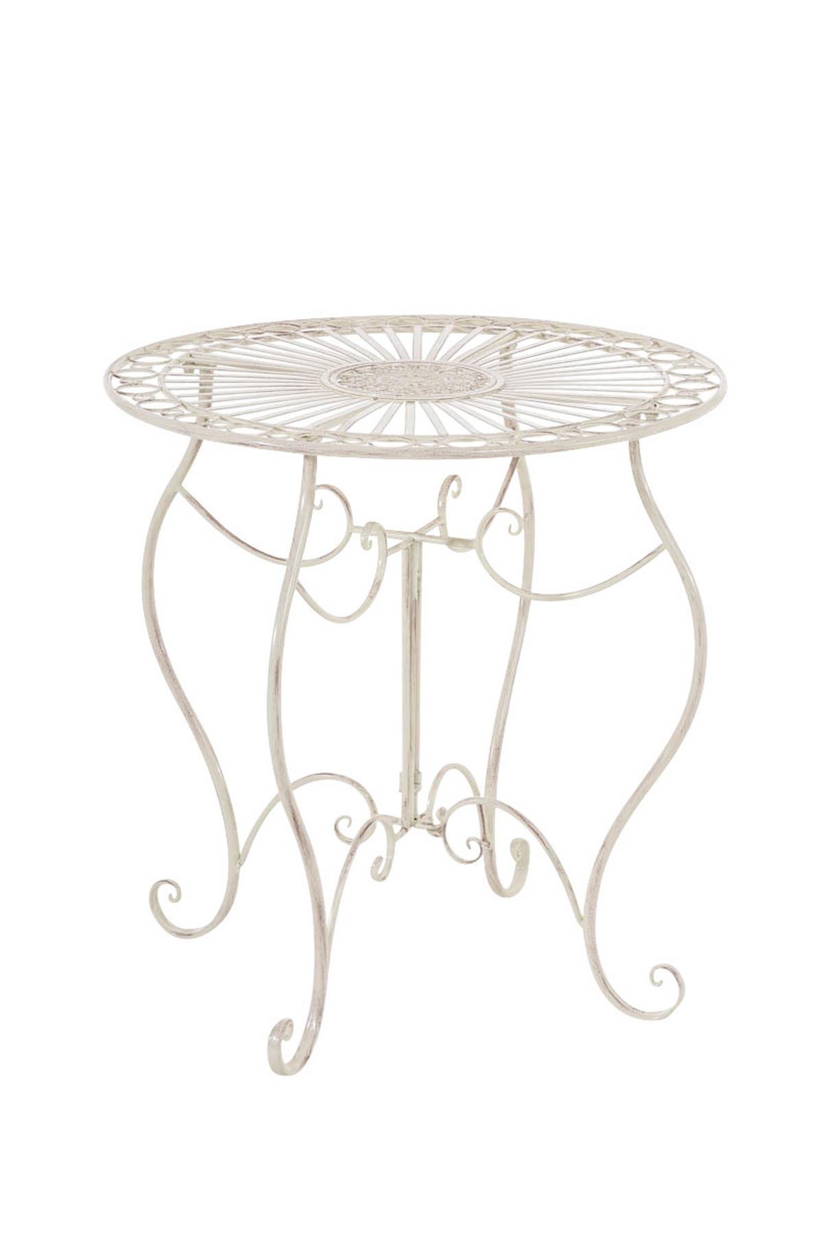 BALKONSET Bistroset Rizar Metall Antik-creme 2 Personen - Beige, Metall - DELUKE