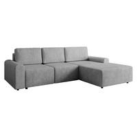 ECKSOFA Bella L, Seite: Rechts - Hellgrau/Schwarz, Holz/Kunststoff (258/168cm) - MIRJAN24