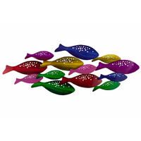 WANDDEKO Bunt 120/44 cm - Multicolor, Metall (3.17/44/5cm) - KUNSTLOFT