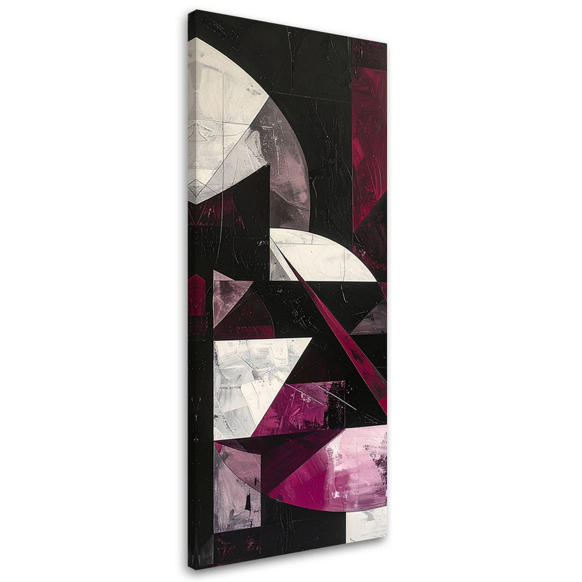 LEINWANDBILD 3D und geometrisch 40x120cm - Rot, Textil (40/120cm) - Feeby