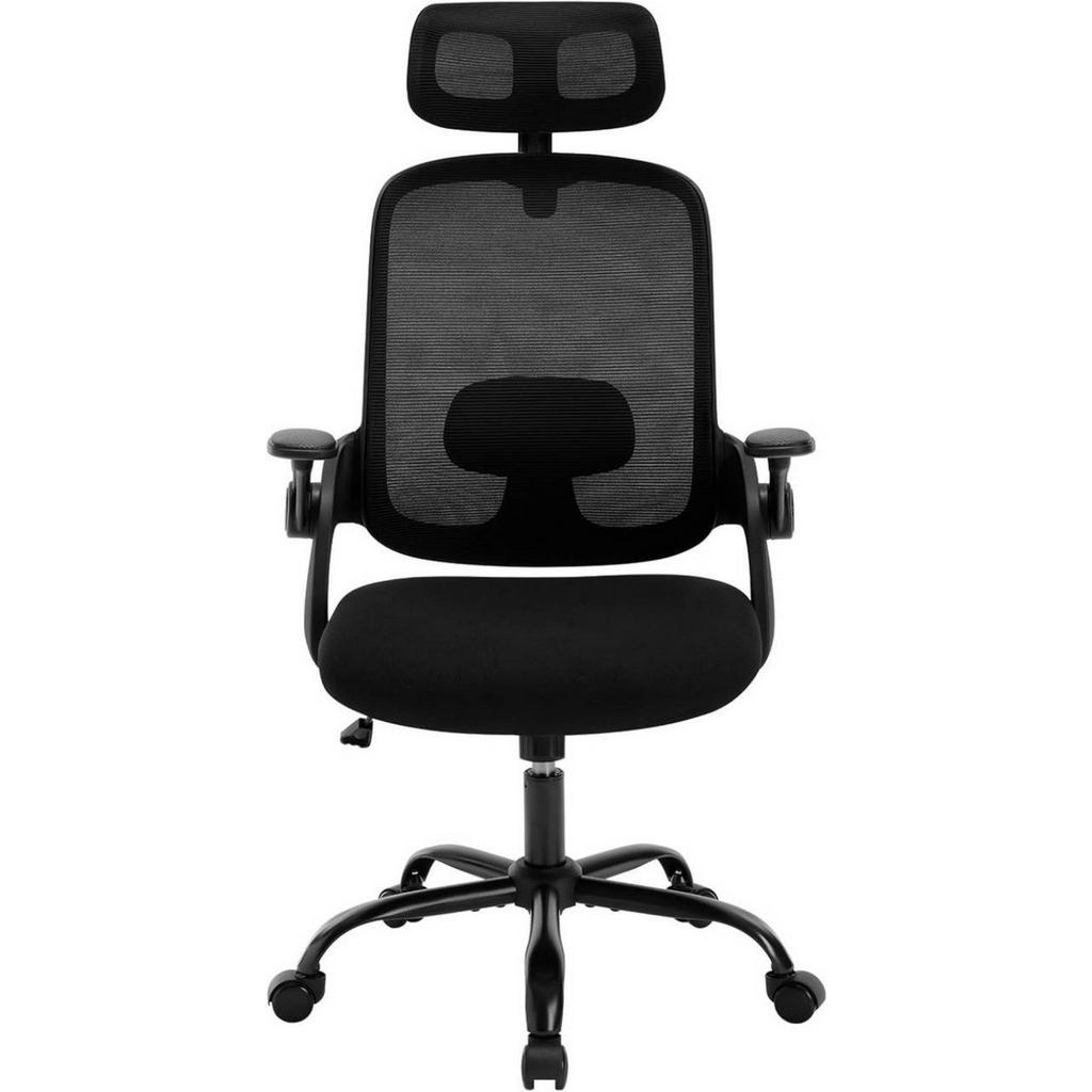 Thumbnail - Woltu Drehstuhl, Schwarz, Textil, Drehkreuz, 63.5x109.5x50 cm, Arbeitszimmer, Bürostühle, Drehstühle