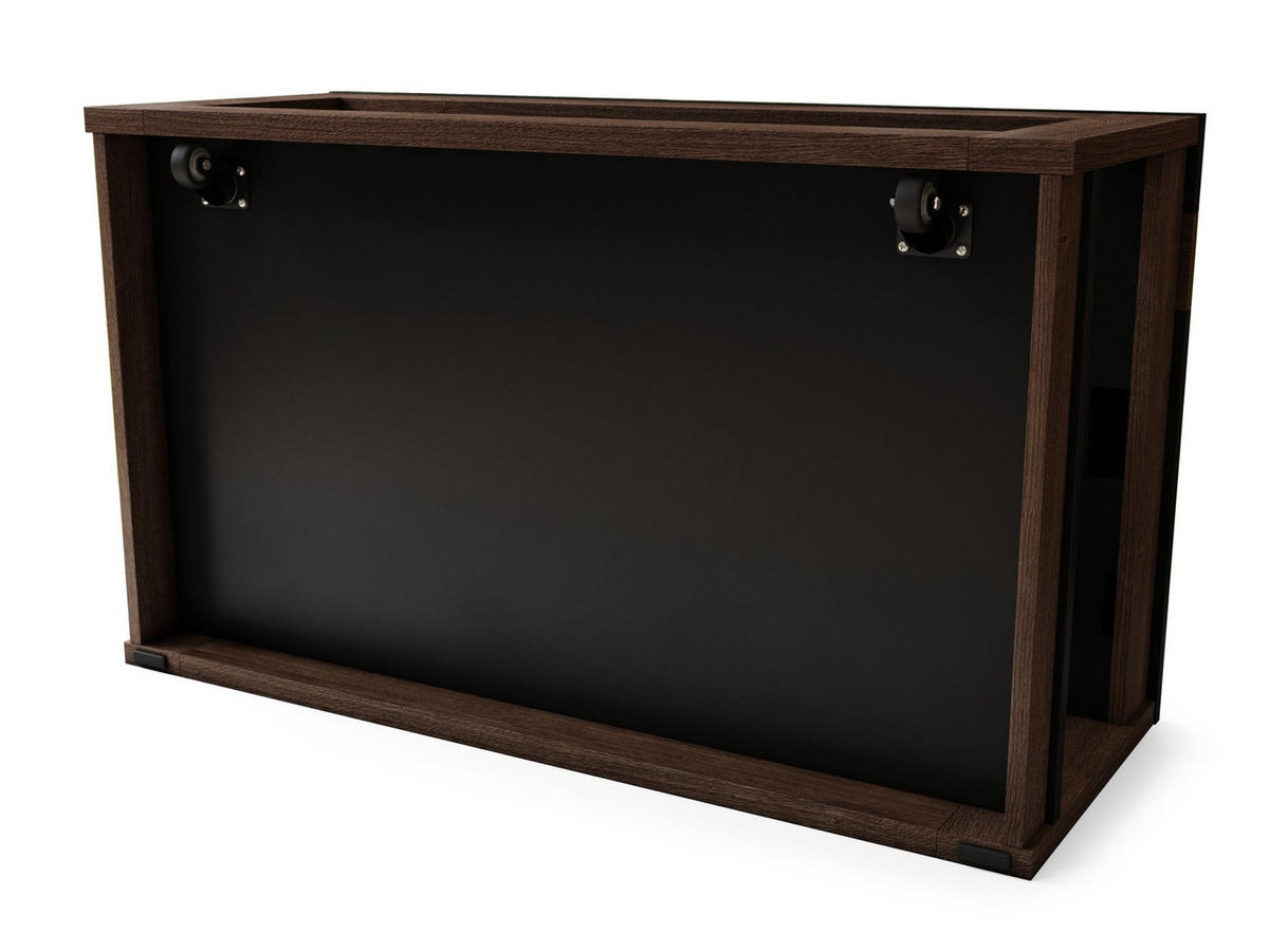 COUCHTISCH rechteckig Schwarz - Eiche dunkel aufklappbar - Schwarz/Braun, Holzwerkstoff (66/112/45cm) - designimpex