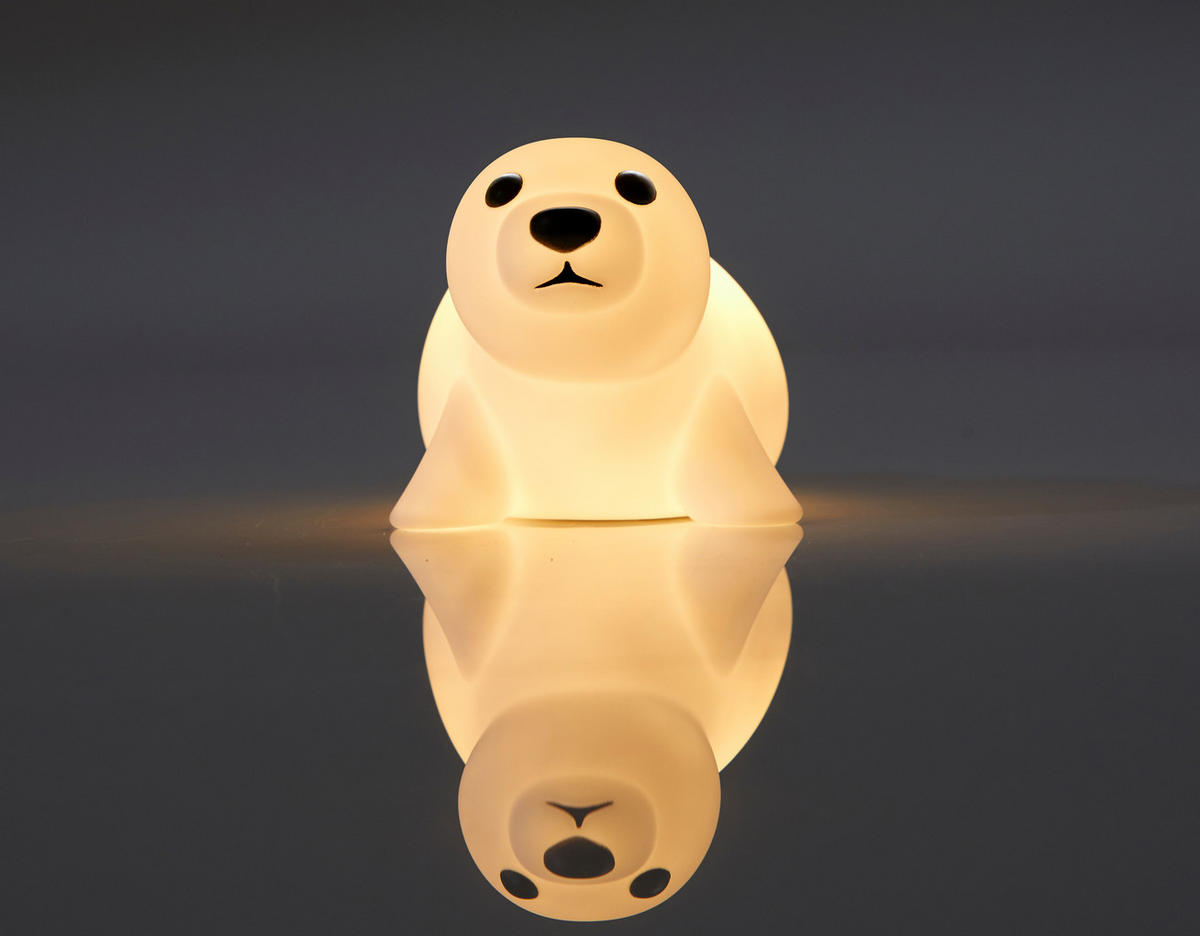 LED-NACHTLICHT für Kinder - mit Akku Ladestation und zwei Helligkeitsstufen - Weiß, Kunststoff (8/15.5/7.5cm) - Northpoint