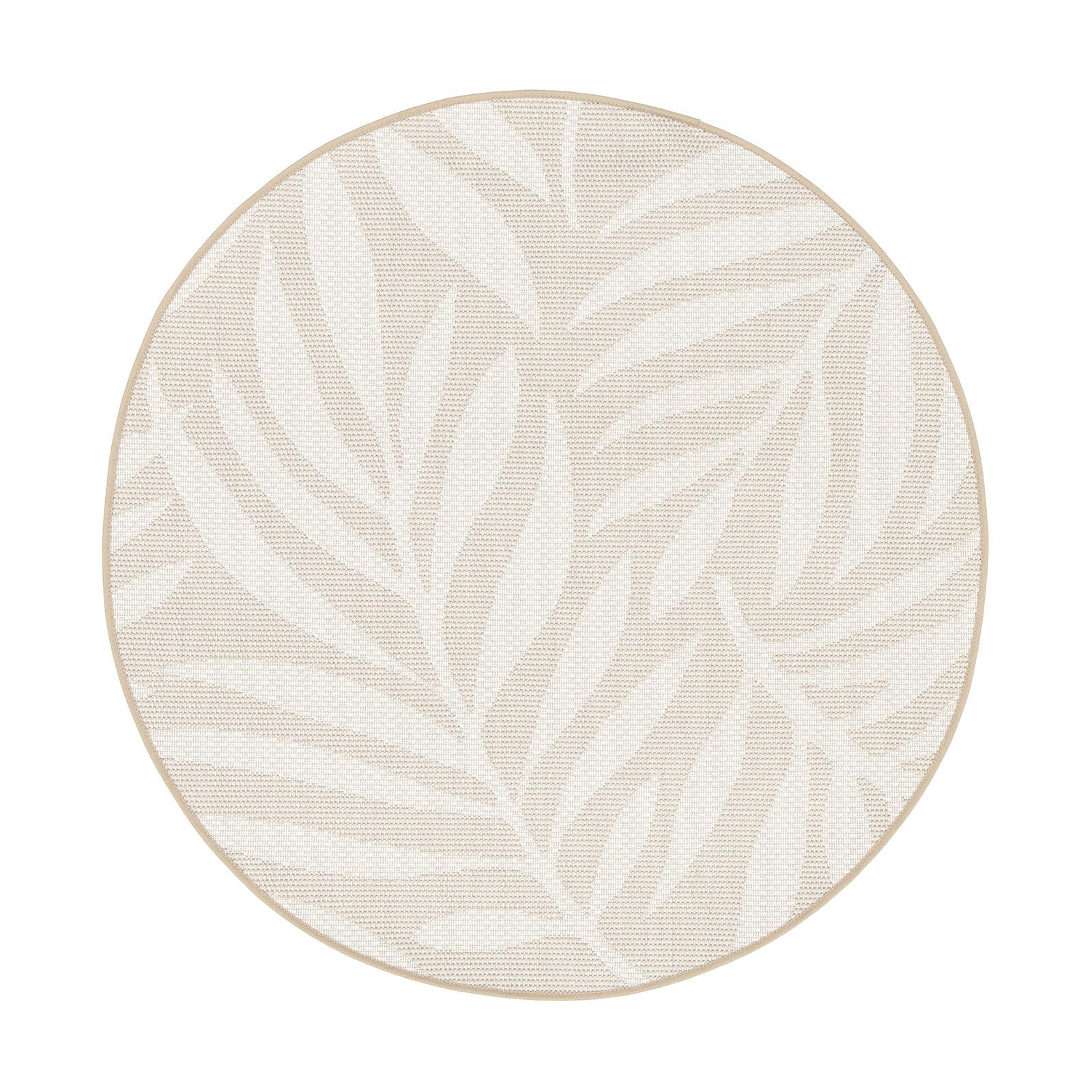 TEPPICH, Runder für Innen und Außen beige - Beige, Textil (120/120cm) - AFK Living