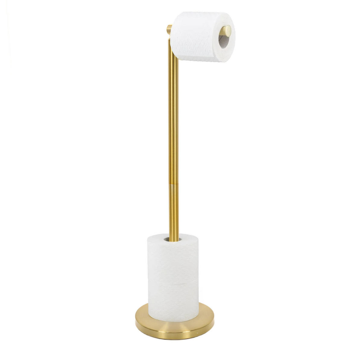 TOILETTENPAPIERHALTER Lokia - Goldfarben, Metall (21.5/55.5/15cm) - NUXIO