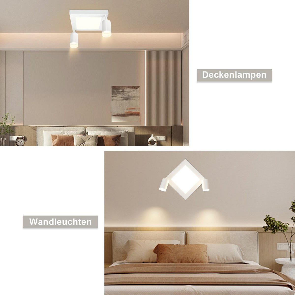 STRAHLER Blaubeuren 2-flammig 25/8/16.9 cm - Weiß, Metall (25/8/16.9cm) - Nettlife