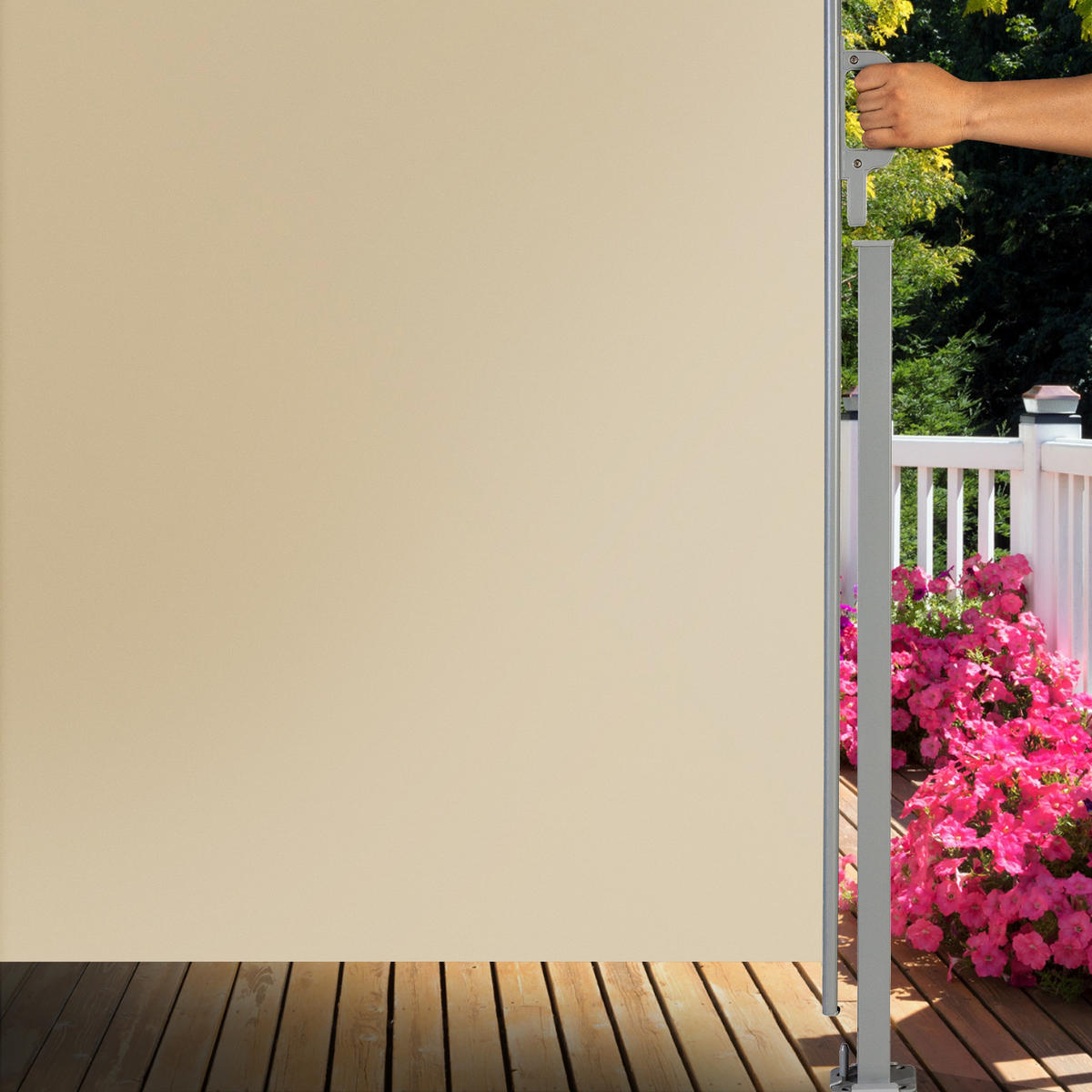 SEITENMARKISE 500x200 Beige - Beige, Textil (500/200cm) - SVITA