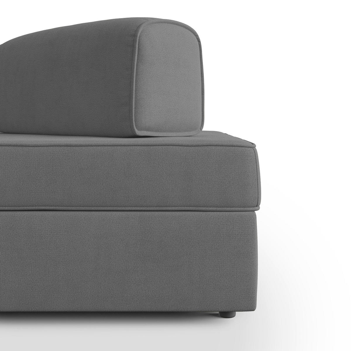 LINEARSOFA Liberty ausziehbar - Grau, Textil (160/42/105cm) - Divani.store