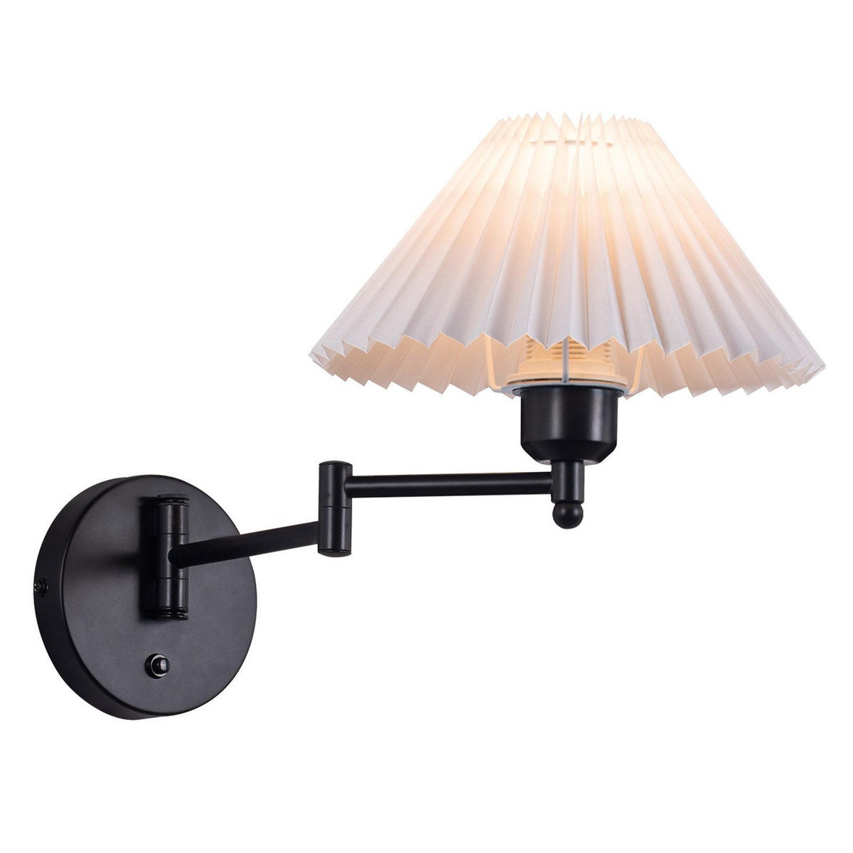 WANDLEUCHTE Nickel 41.5/27/42 cm - Weiß, Metall (27/42/41.5cm) - ZMH