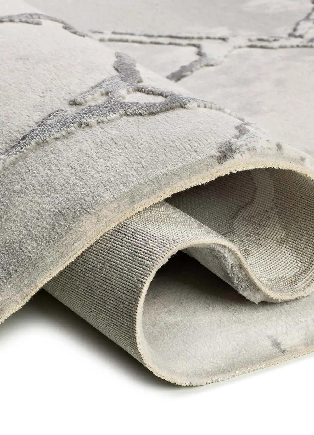 KURZFLORTEPPICH Grau Oris 192/290 cm - Hellgrau, Naturmaterialien/Textil (192/290cm) - Atticgo