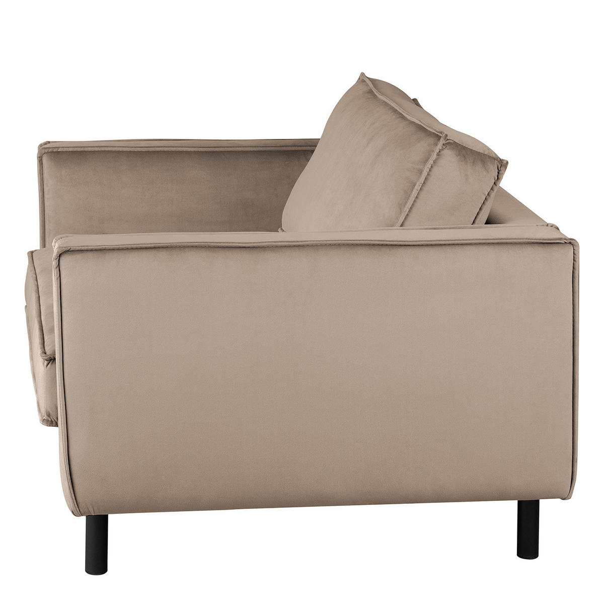 XL SESSEL - Beige/Schwarz, Textil/Metall (117/81/96cm) - home24