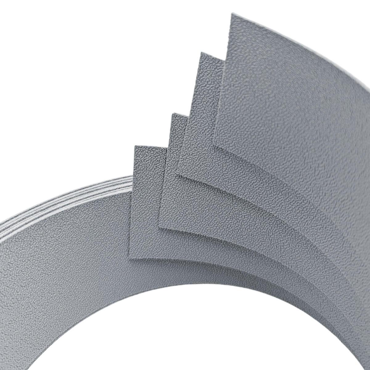 SICHTSCHUTZSTREIFEN Premium Viertel Set Fenstergrau 2,55m - Hellgrau, Kunststoff (255/4.7cm) - ZAUN|ZU