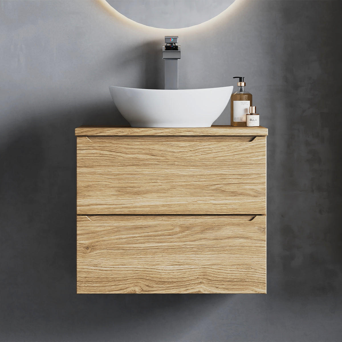 WASCHTISCHUNTERSCHRANK 60cm Viggo Holz - Braun, Holzwerkstoff (60/50/45.8cm) - Petits-meubles