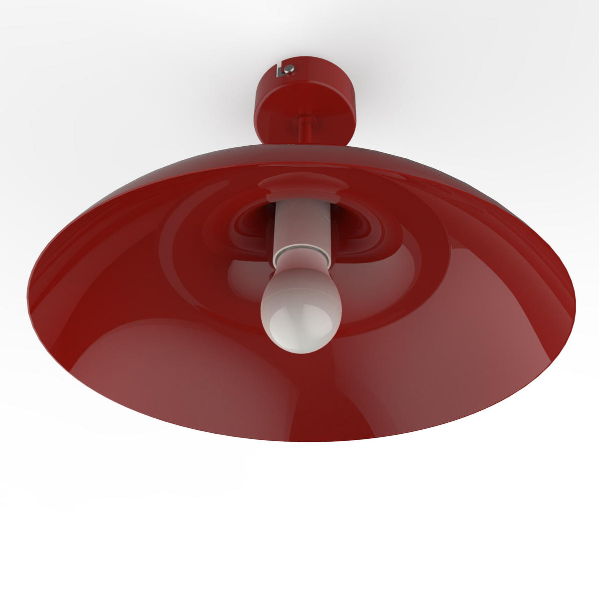 DECKENLEUCHTE Parigina - Rot, Metall (40/40/23cm) - Lumicom