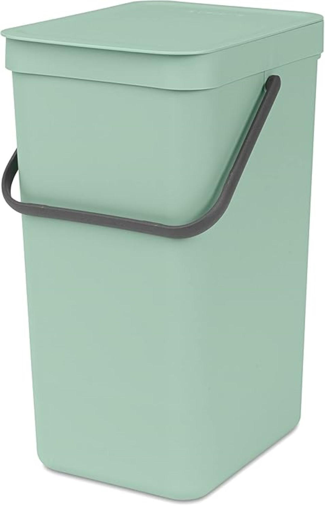 MÜLLEIMER Mit Stay Open Deckel 16 Liter 40 x 27,9 x 22 cm Kunststoff Jade - Grün, Kunststoff (27.9/40/22cm) - PROREGAL