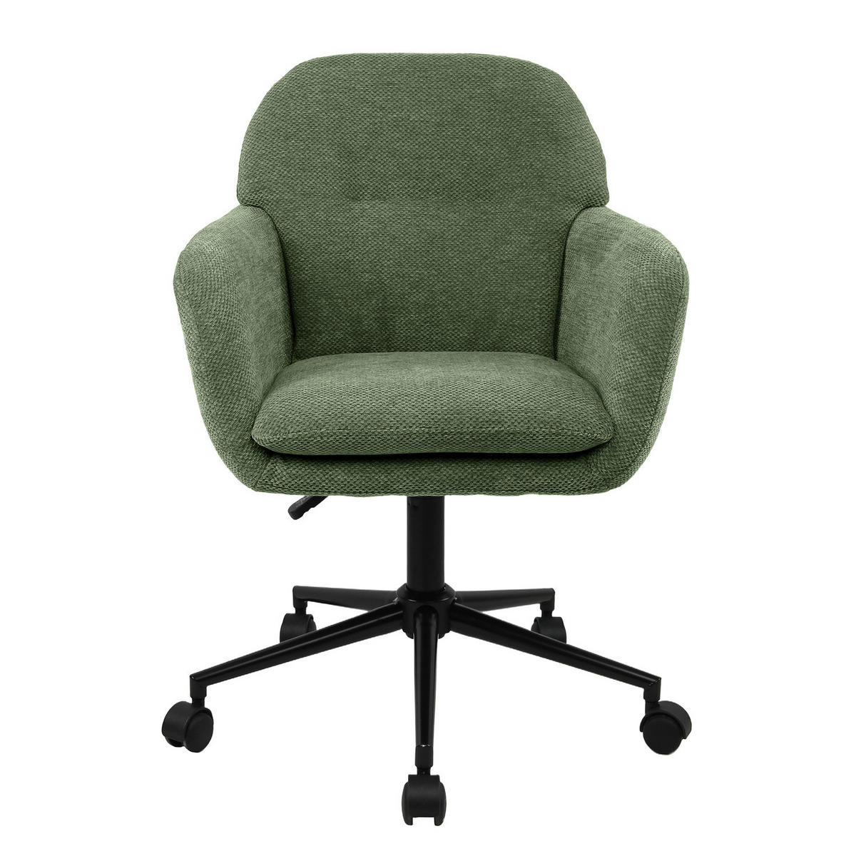 BÜRODREHSTUHL - Dunkelgrün, Textil/Metall (61/85/61cm) - home24