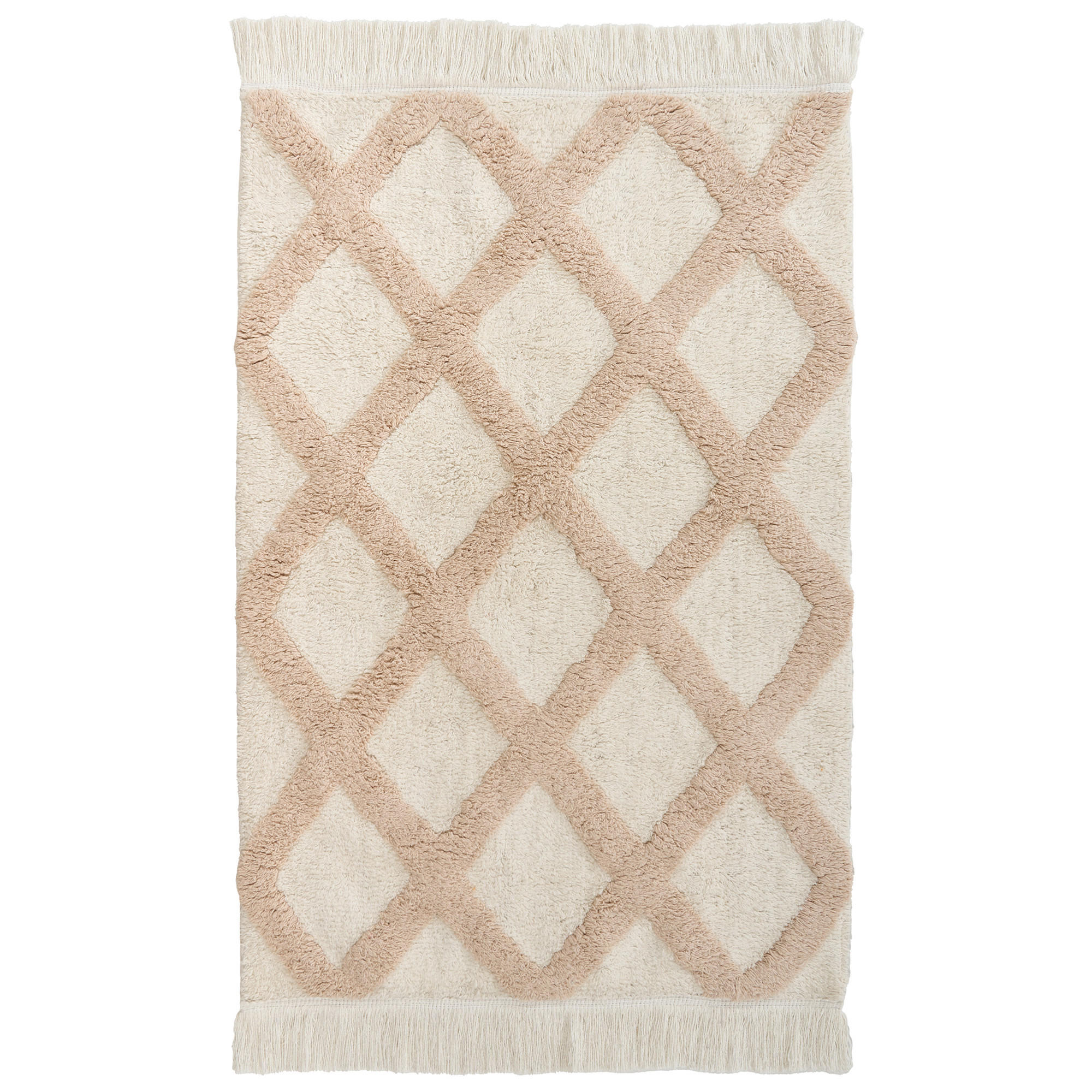 KINDERTEPPICH Hellbeige 60/90 cm Baumwolle Punsari - Beige, Textil (60/90cm) - Beliani