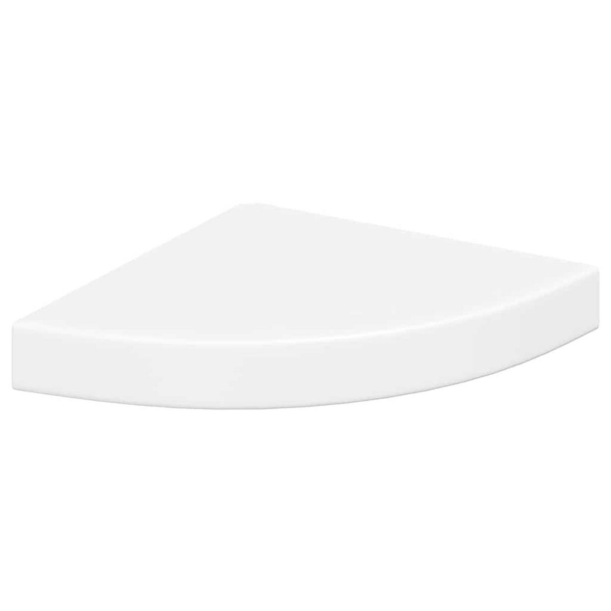 ECK-SCHWEBEREGALE 2Er Set Weiss 25/25/3,8 Cm Mdf - Weiß, Holzwerkstoff (25/3.8/25cm) - vidaXL