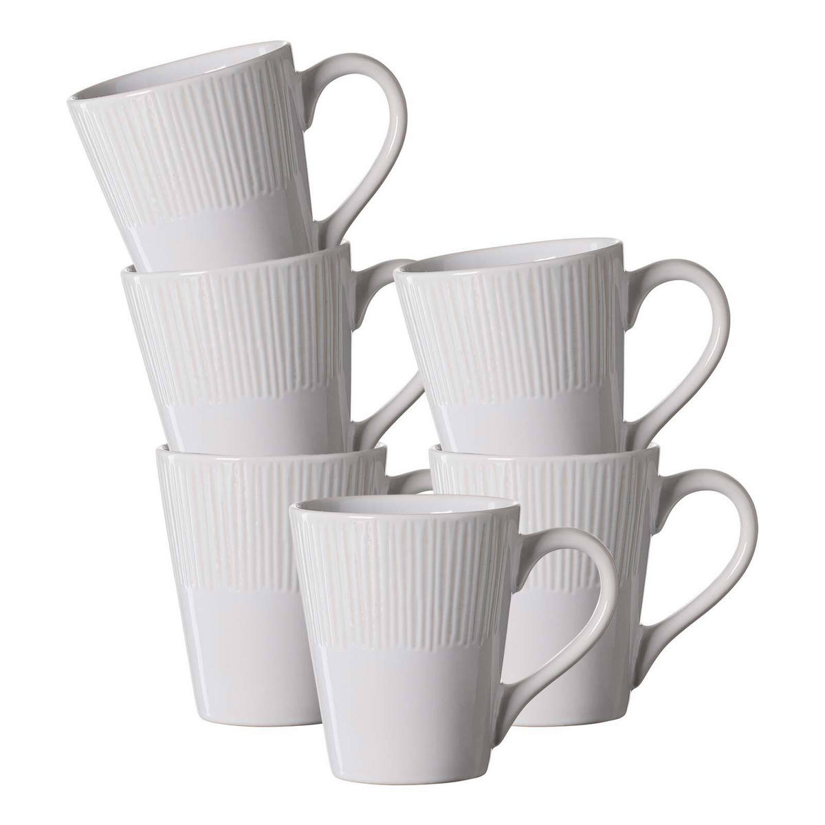 HENKELBECHER Banda Weiß 315 ml 6er Set - Weiß, Keramik (0.32L) - Ritzenhoff Breker