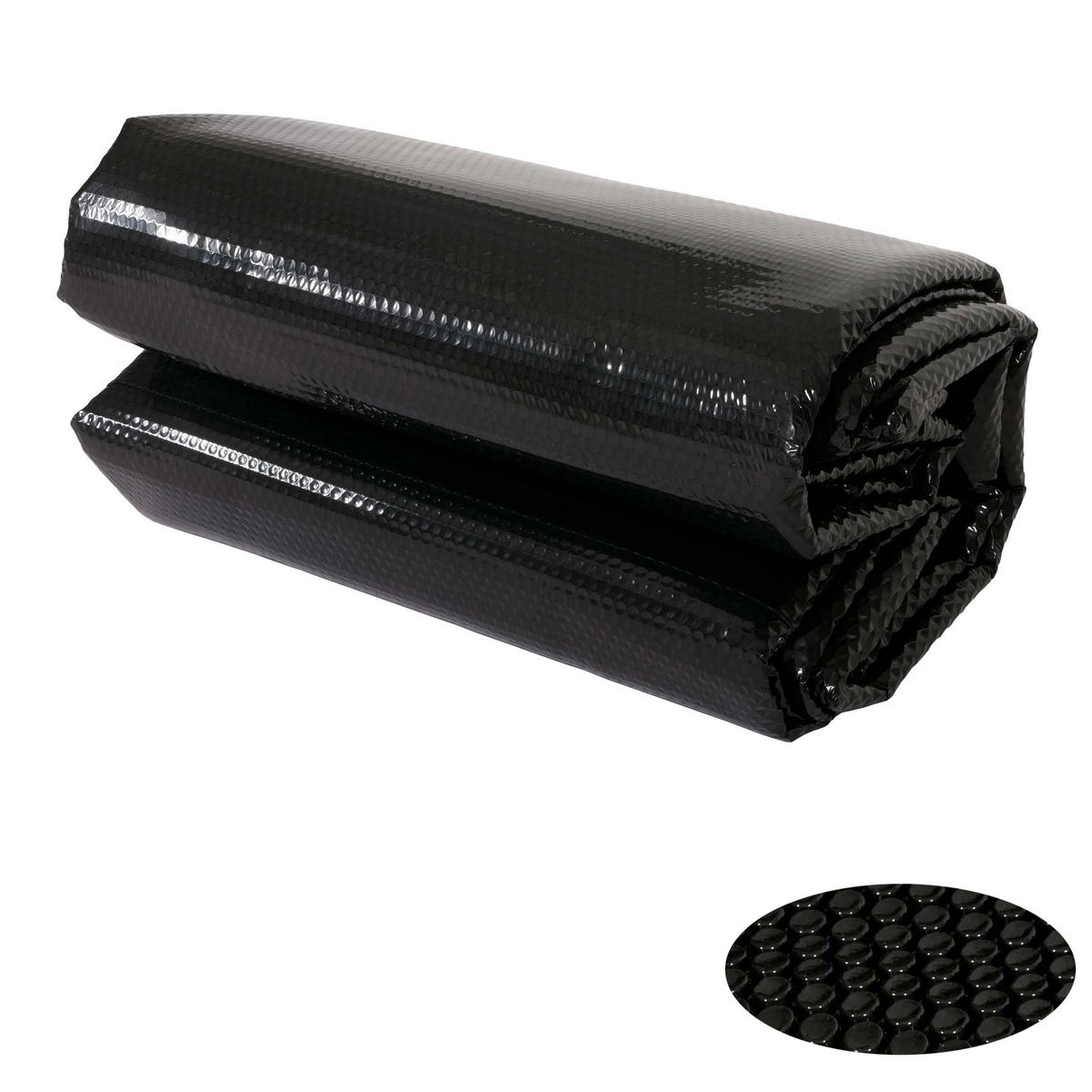 POOLABDECKUNG HxBxT 0,04x731x365cm oval 7,31x3,65m schwarz Stärke: 400 µm - Schwarz, Kunststoff (731/365cm) - PROREGAL