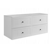 WASCHBECKUNTERSCHRANK GUSTO 160cm mit Arbeitsplatte Farbe: Mattweiß Mattweiß - Weiß, Holzwerkstoff (160/58/46cm) - Rodan