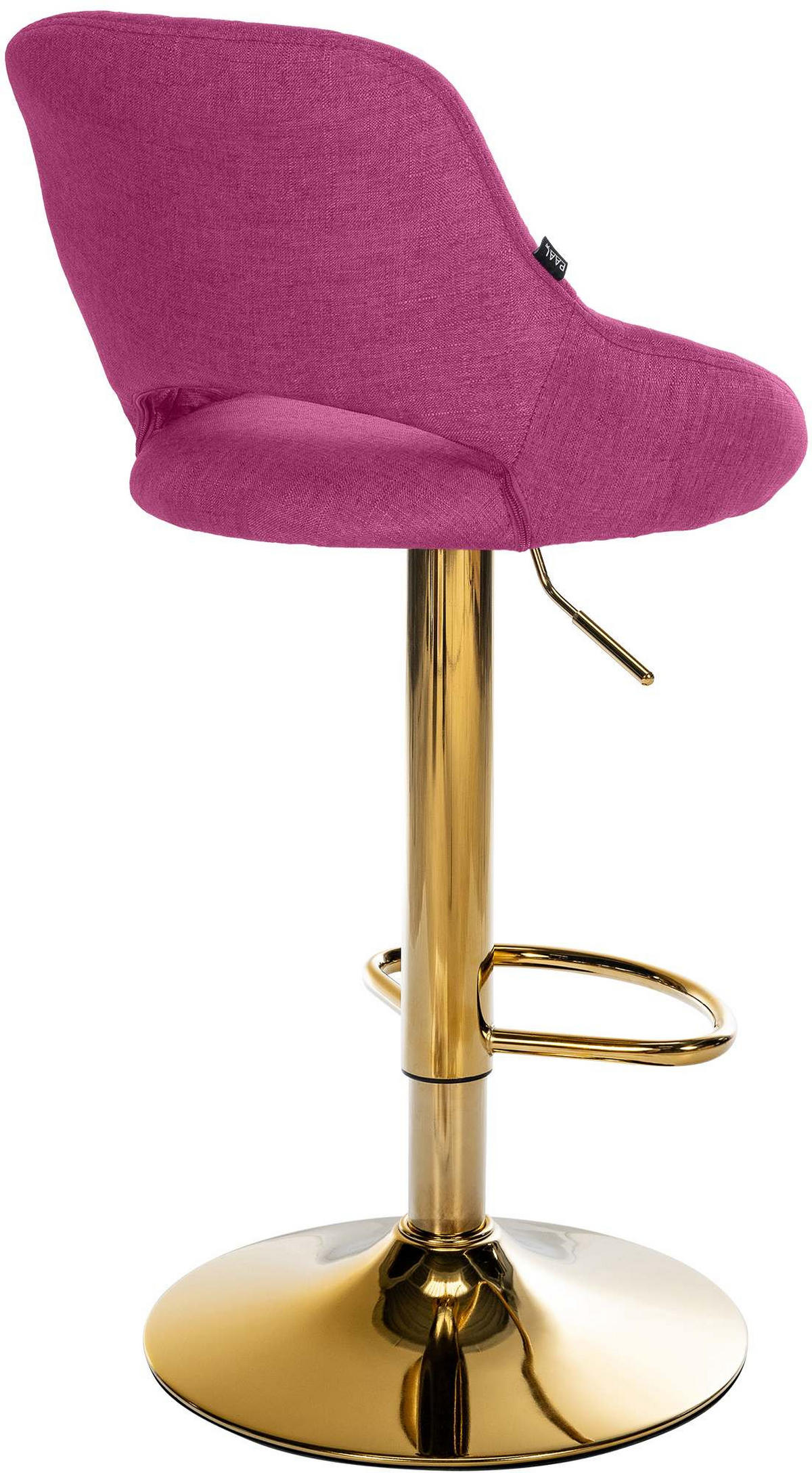 BARHOCKER Stoff Lila - Lila/Goldfarben, Textil/Metall (47/85/48cm) - CLP