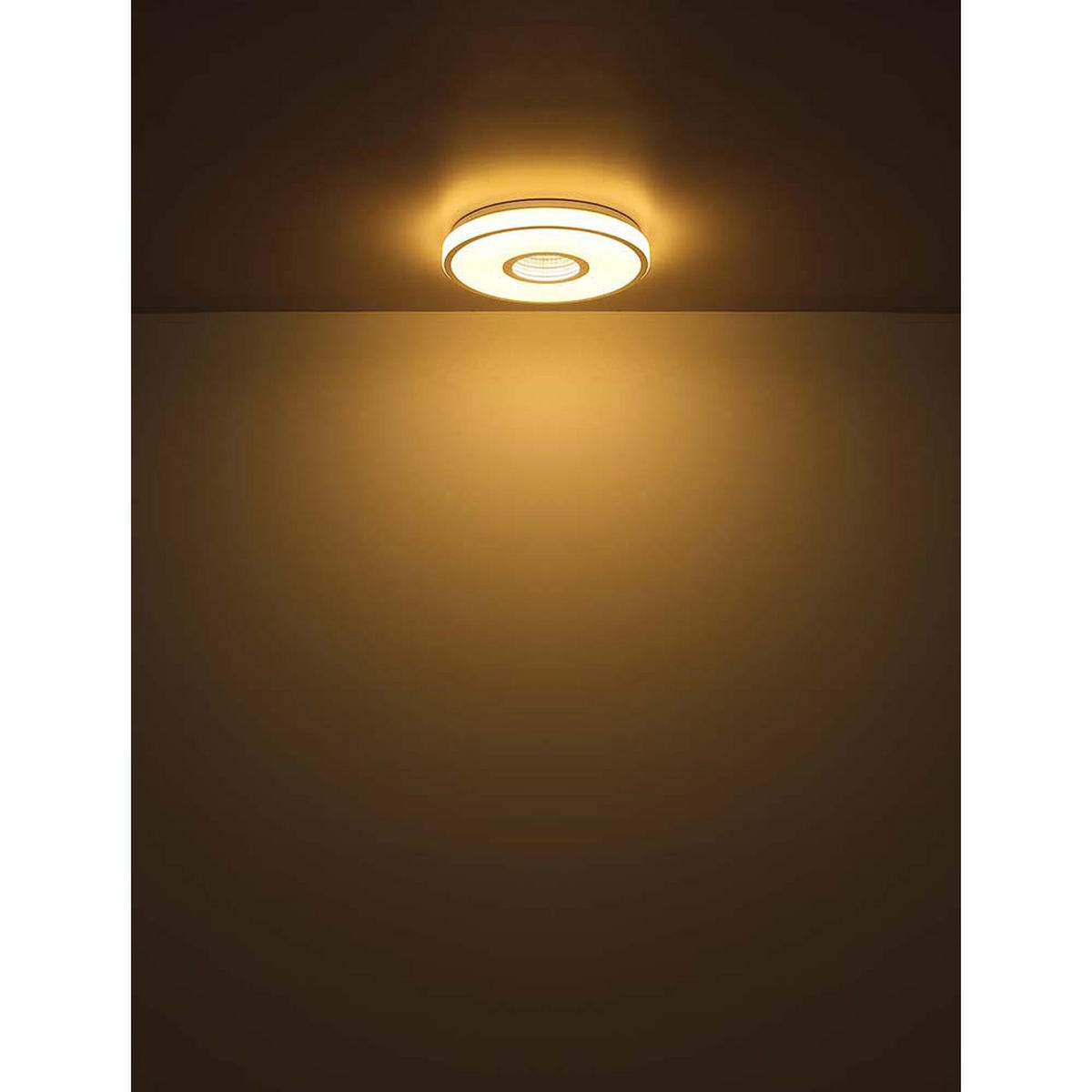 LED DECKENLEUCHTE Metall Weiß - Weiß, Metall (38/38/6.5cm) - Globo Lighting
