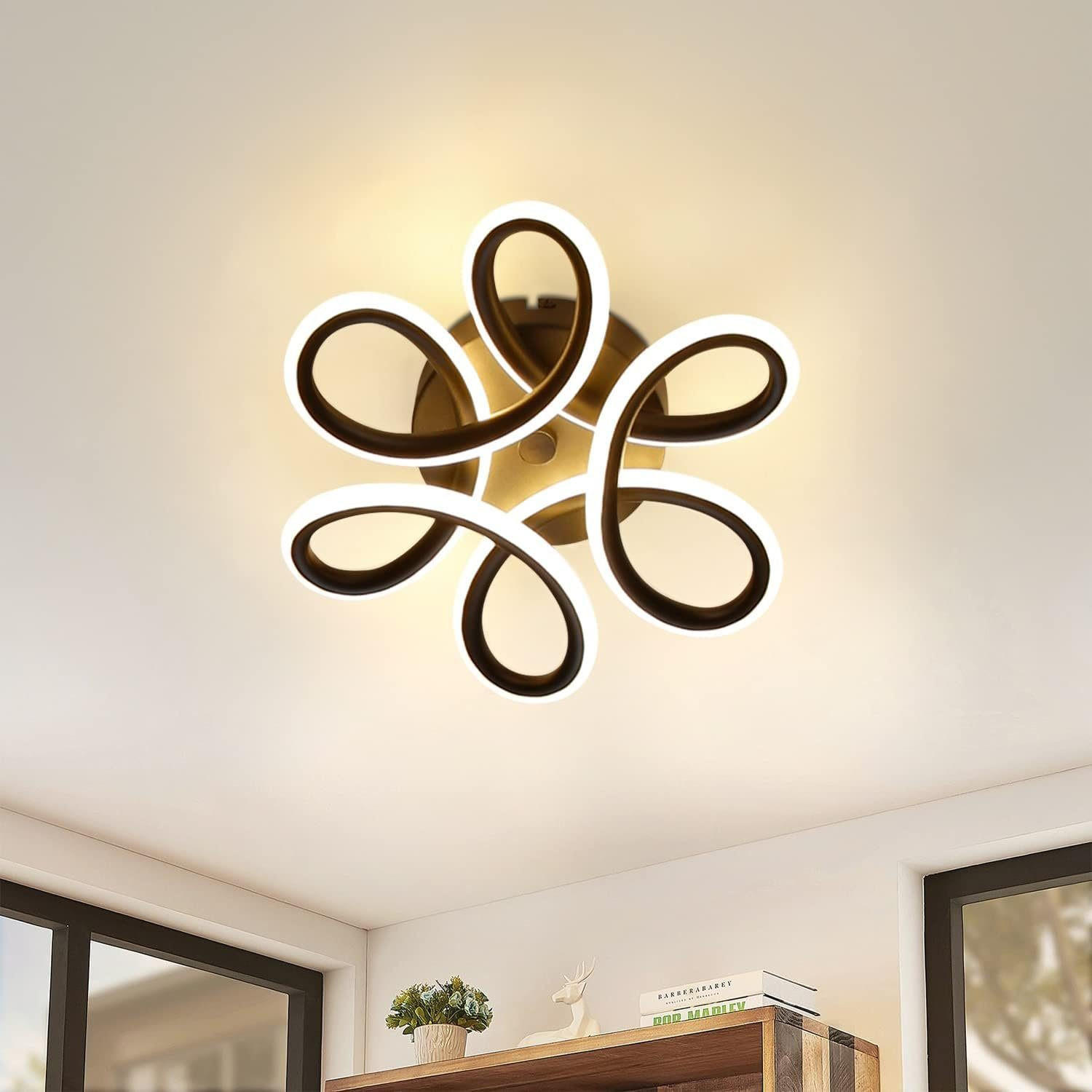 LED-DECKENLEUCHTE Naxis 27/27/9 cm - Schwarz, Metall (27/27/9cm) - Nettlife