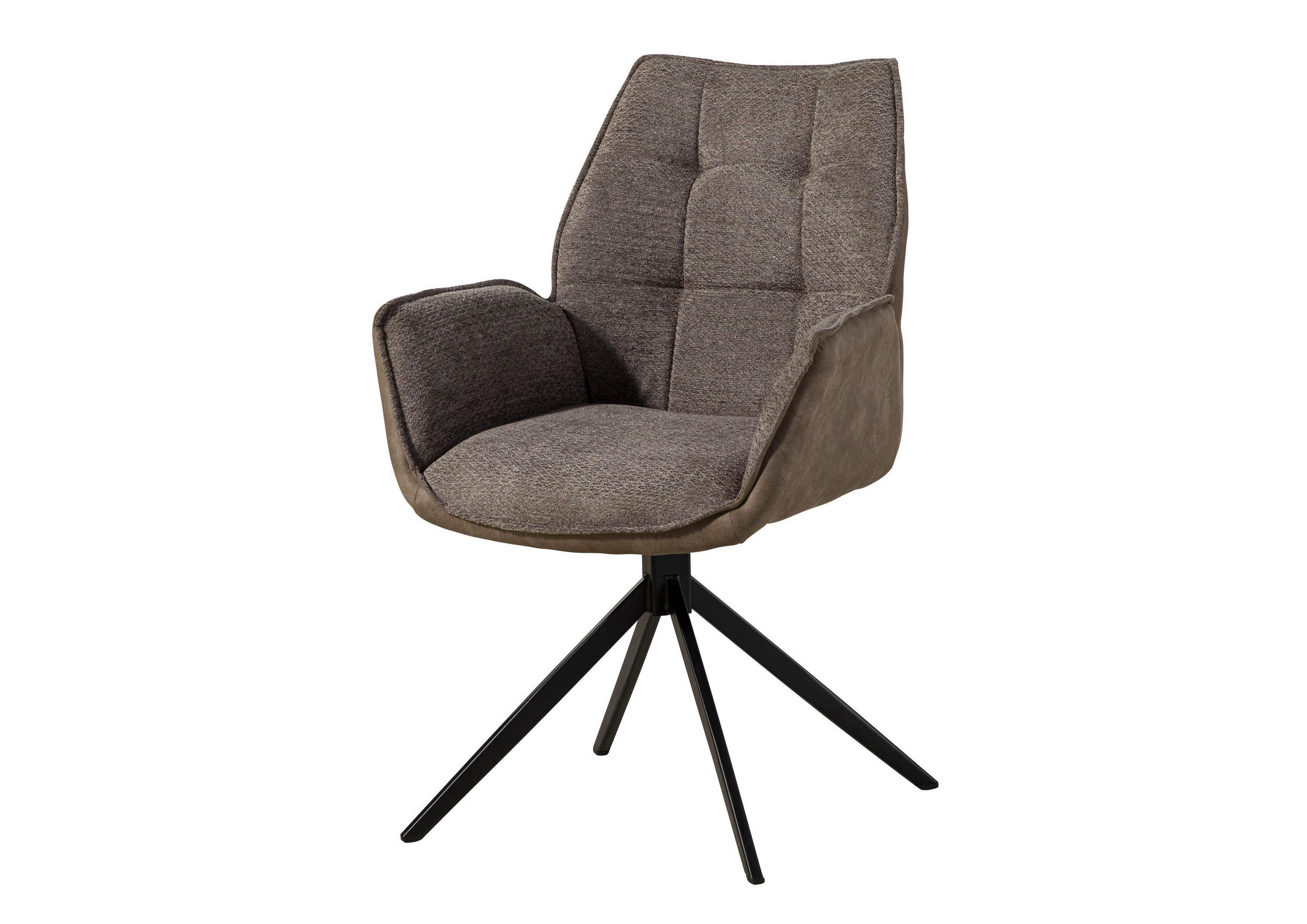 STUHL 100% Polyester 61 x 61 x 89 cm braun / graubraun POLSTERSTÜHLE #102 - Braun, Kunststoff (61/89/61cm) - Massivmoebel24