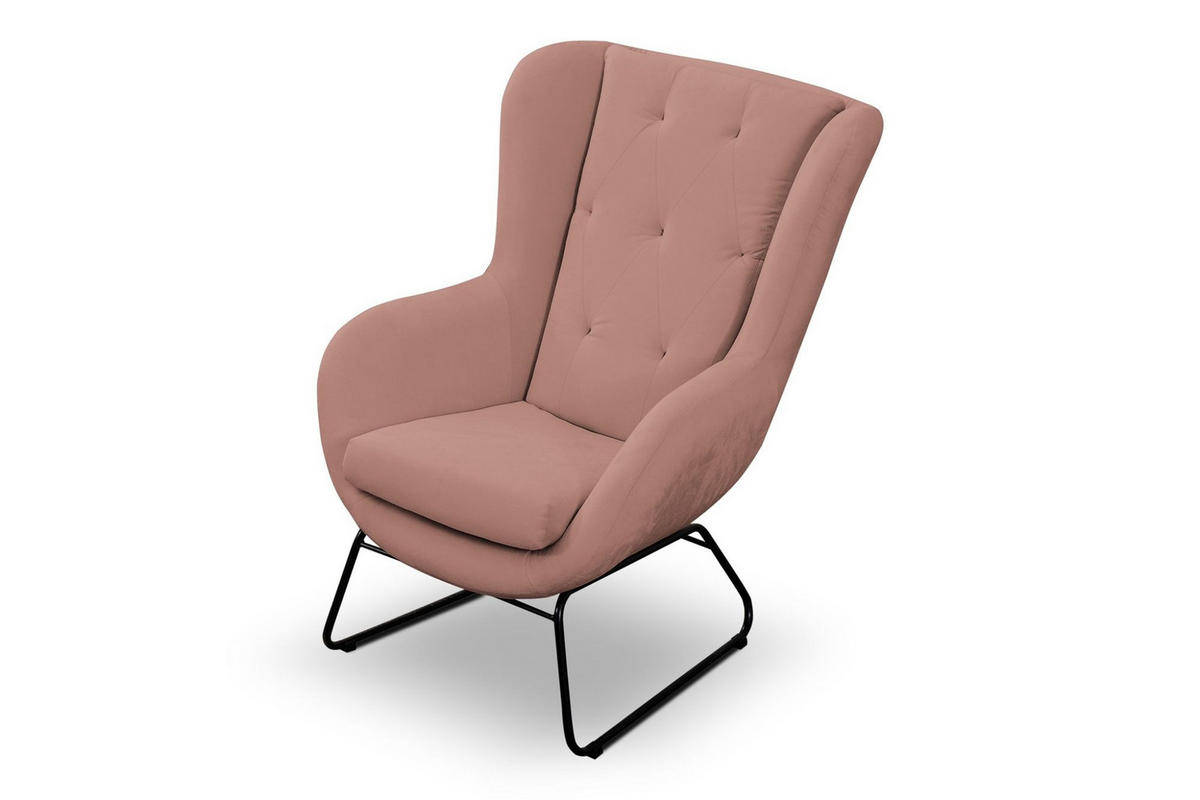 SESSEL Artemis In Kronos - Altrosa, Holzwerkstoff/Textil (80/105/100cm) - Fun Möbel