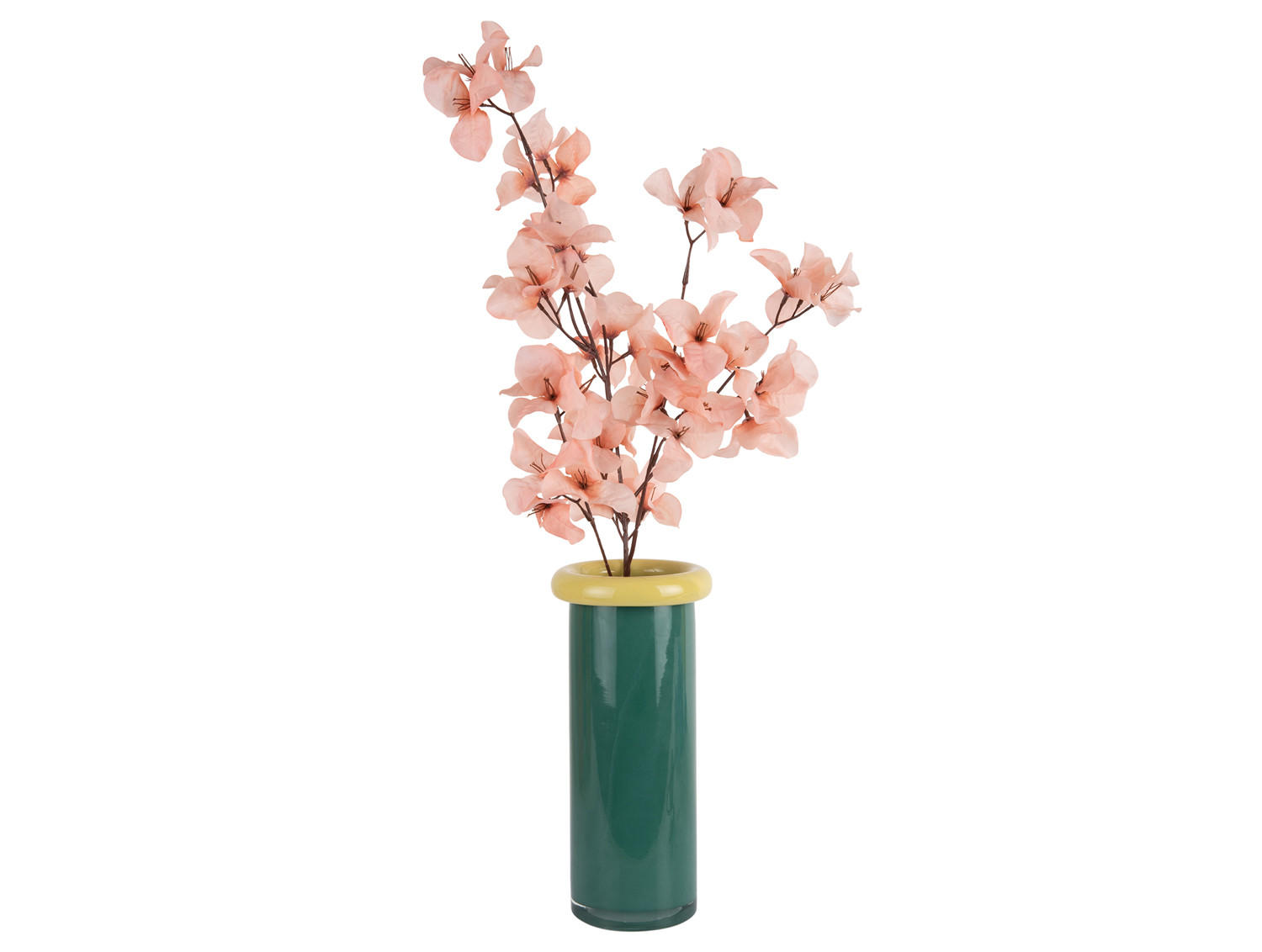 VASE Plegado Grün 12.2/12.2/27.5 cm - Grün, Glas (27.5cm) - Present Time