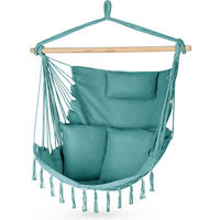 HÄNGESESSEL mit 3 Kissen 75/100/130 cm, bis 140 kg - Grün, Textil (100/130/75cm) - Outtec
