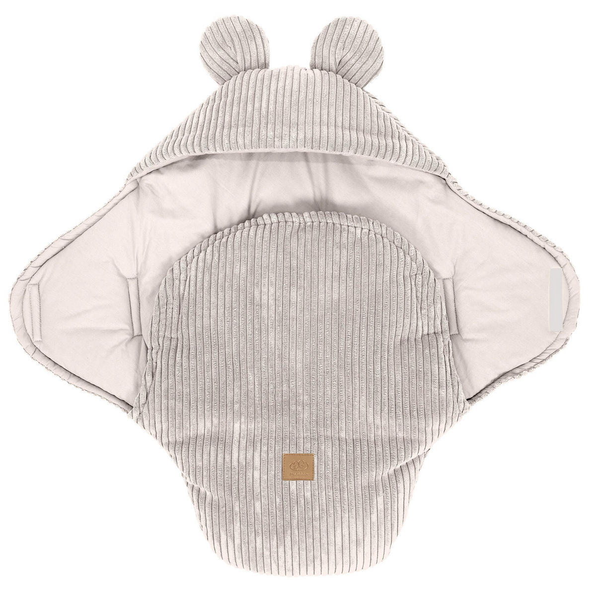 EINSCHLAGDECKE für Babys aus Cord in Ecru - Beige, Textil (45/80cm) - MeowBaby