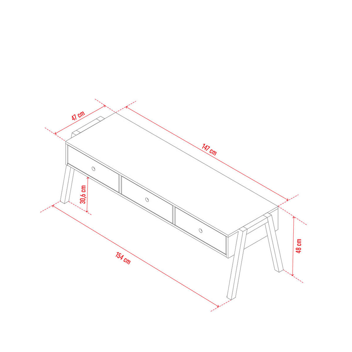 SITZBANK SPOT - Weiß, Holzwerkstoff (154/48/47cm)