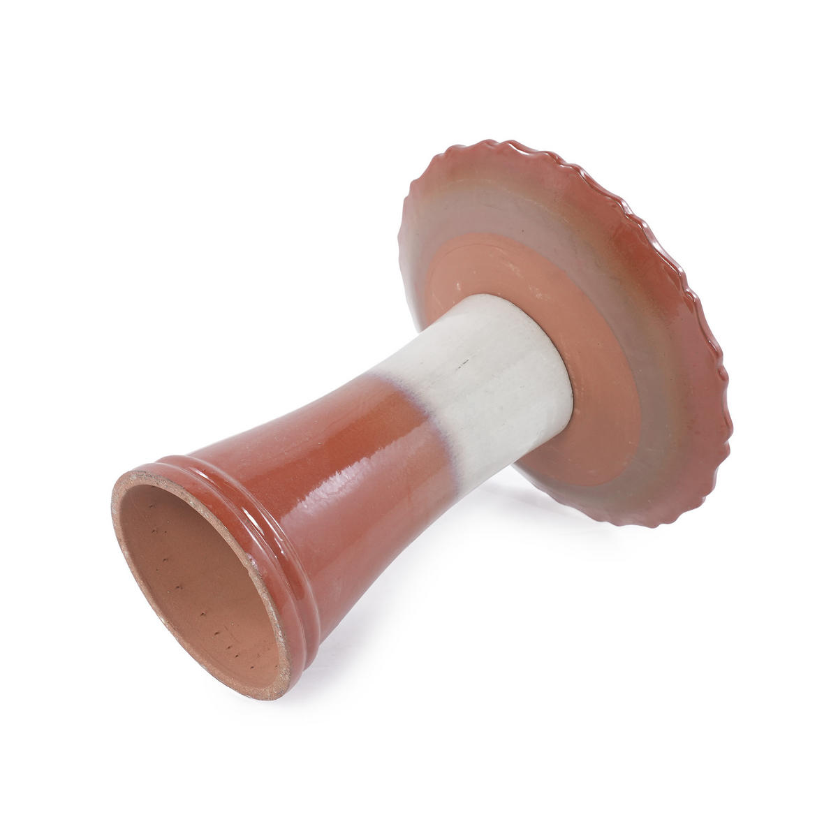 VOGELBAD mit Standfuß, Keramik Ø43/45H cm, Wetterfest, Rot - Rot, Keramik (43/45/43cm) - LVHOM