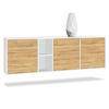 SIDEBOARD Cuba Türen in Eiche Natur - Eichefarben, Holzwerkstoff (182/53/35cm) - Vladon