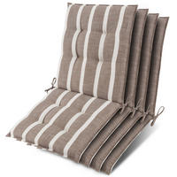 NIEDERLEHNER Sun-NL 105x50x8cm Beige-Weiß-Gestreift (4tlg) - Beige, Textil (50/100cm) - Beautissu 