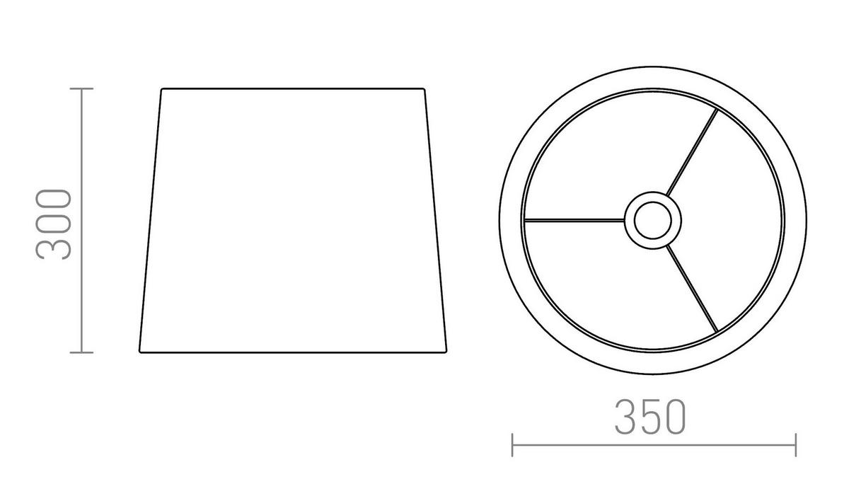 STEHLEUCHTE CONNY 35/30 Monaco Taubegrau 23 W - Grau, Textil (35/35/30cm) - Rendl