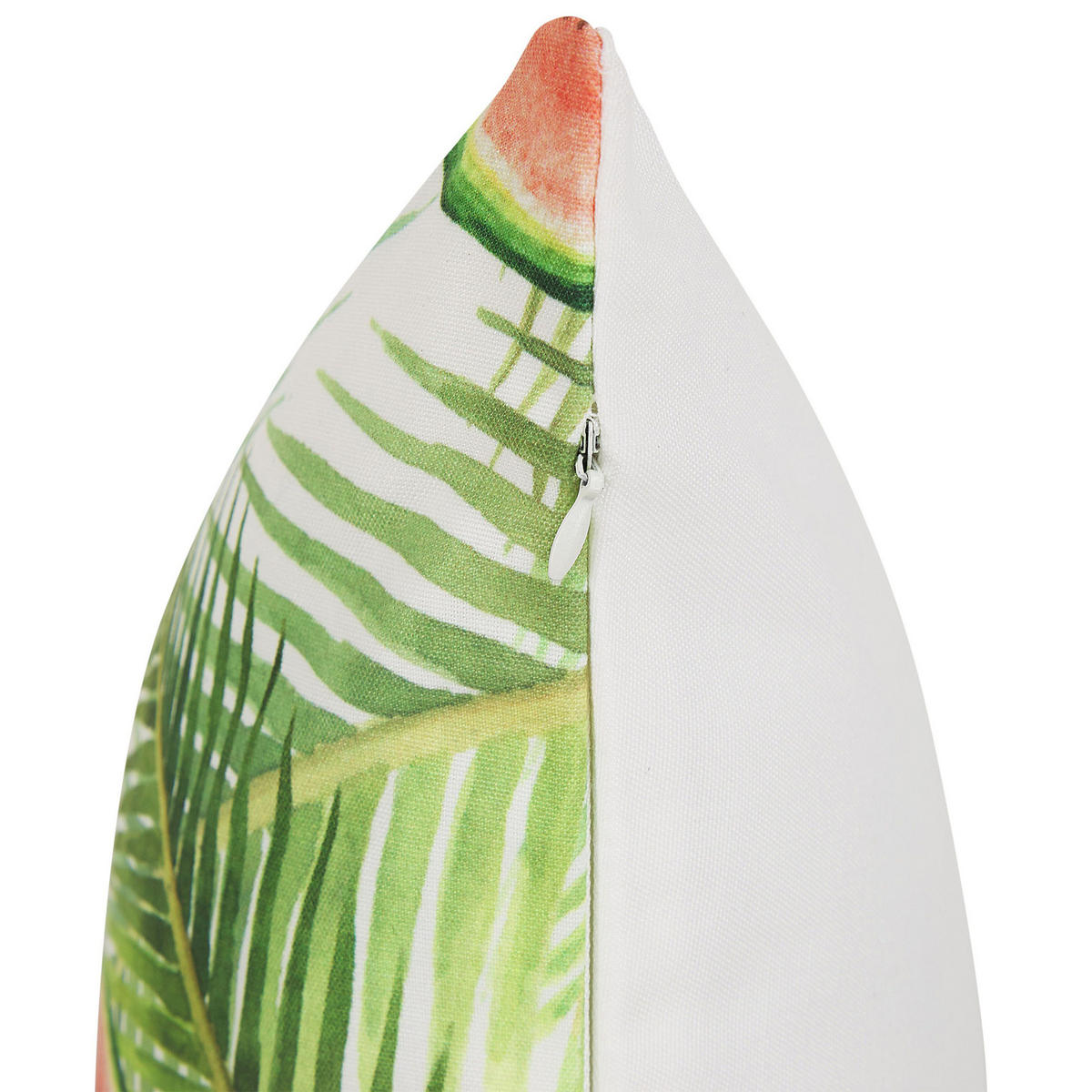 GARTENKISSEN 2er-Set Melonen-Motiv bunt 45/45 cm Lovoleto - Hellgrün, Textil (45/45cm) - Beliani