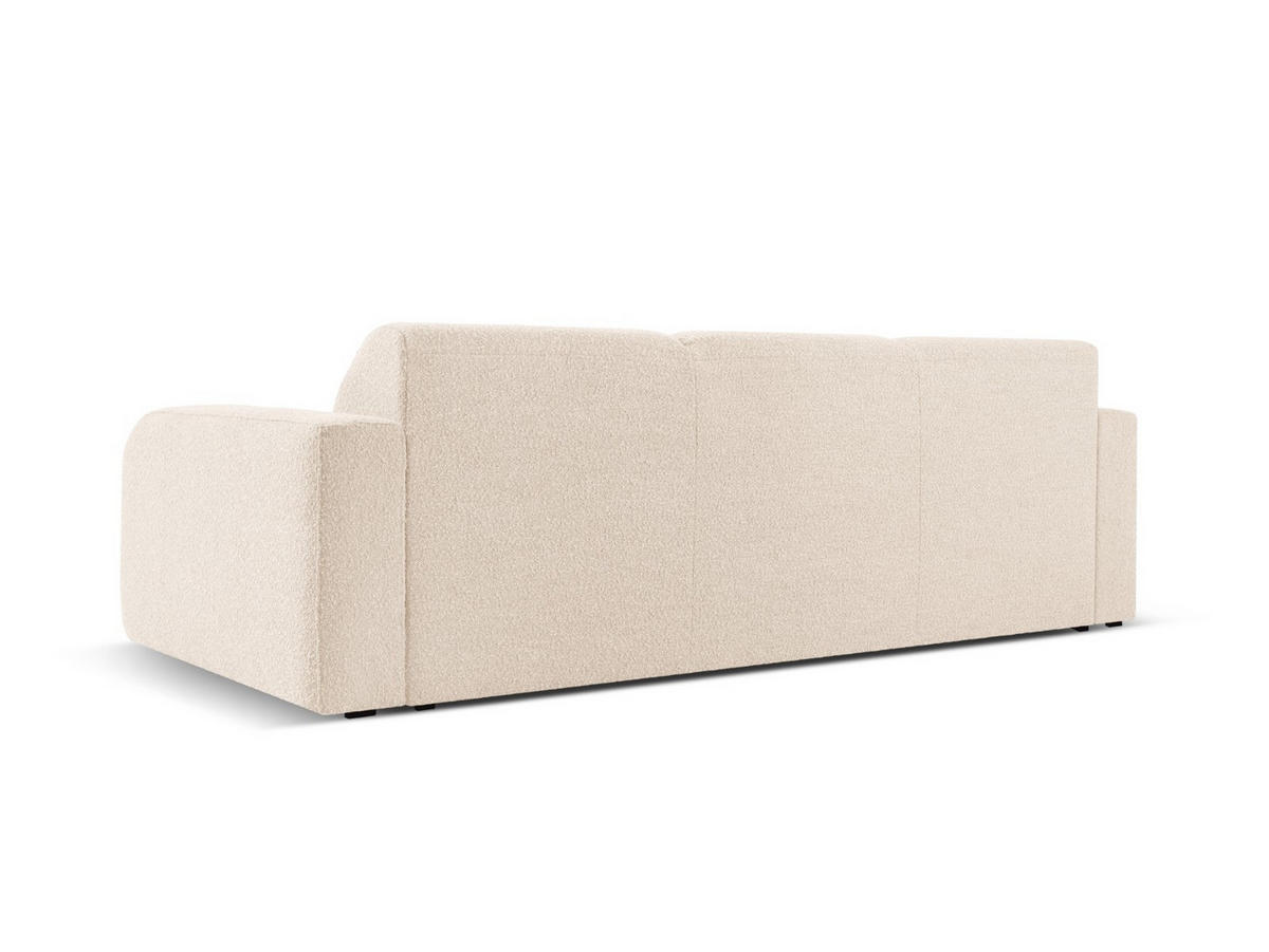 SOFA Molino aus Boucle beige 3 Sitzplätze - Beige, Textil (95/72/235cm) - Micadoni