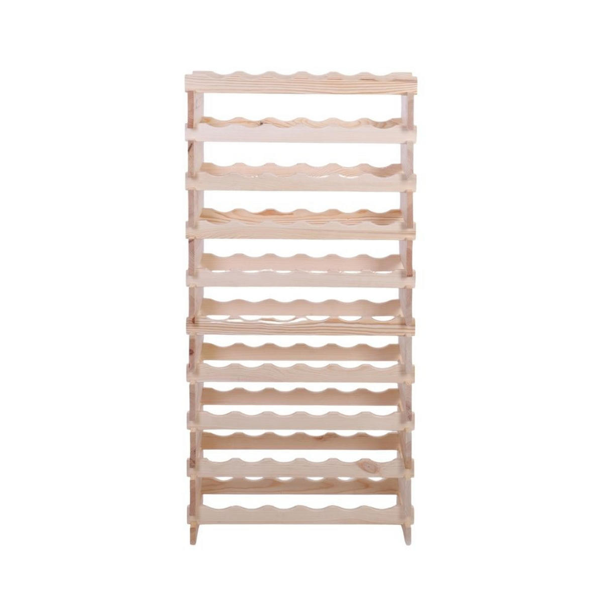 WEINREGAL VINOTECA FLEX PRO HxBxT 135x65x28cm 60 Flaschen auf 10 Ebenen Natur unbehandelt - Naturfarben, Holz (65/135/28cm) - PROREGAL