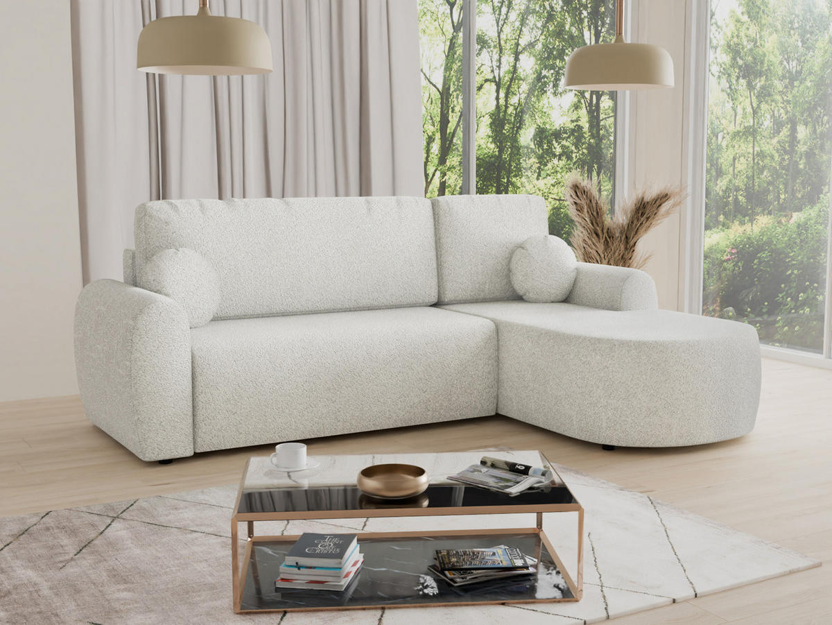 ECKSOFA Jazz, Seite: Rechts - Weiß, Holz/Textil (240/160cm) - Sofnet
