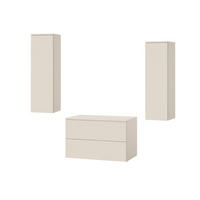 BADMÖBEL-SET Color Macadamia 3-Teilig (2S 80 + 1D 100 X2) - Beige, Holzwerkstoff (120/160/45cm) - mzm24