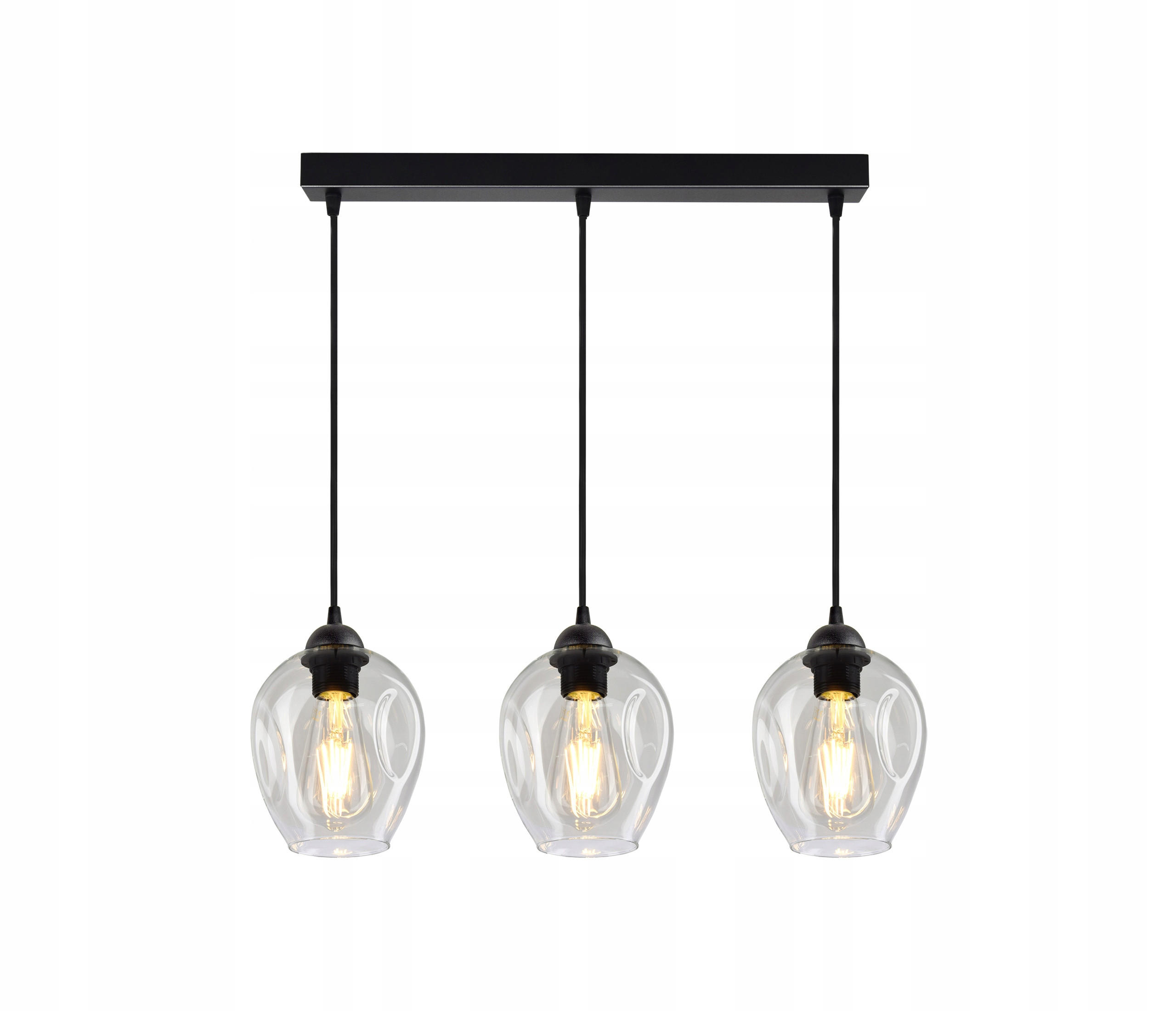 PENDELLEUCHTE Hegel - Transparent/Schwarz, Glas/Metall (15/55/80cm) - kiki design